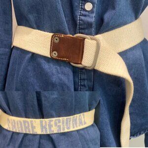 American Eagle Outfitters Cream and Brown Belt